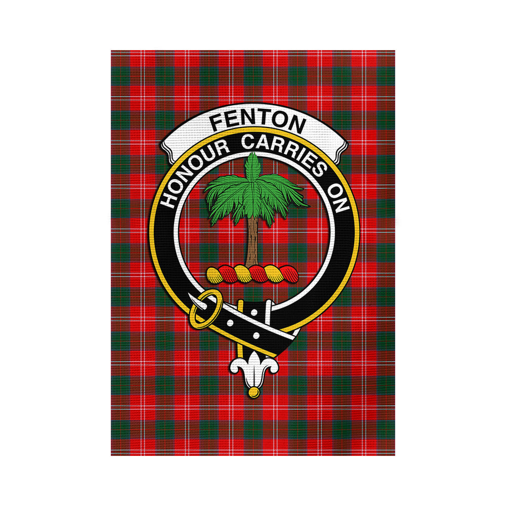 Fenton Tartan Garden Flag with Family Crest - Tartan Vibes Clothing