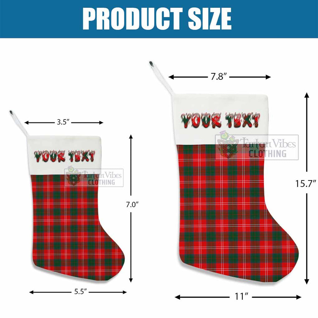 Fenton Tartan Christmas Stocking with Personalized Text - Tartan Vibes Clothing