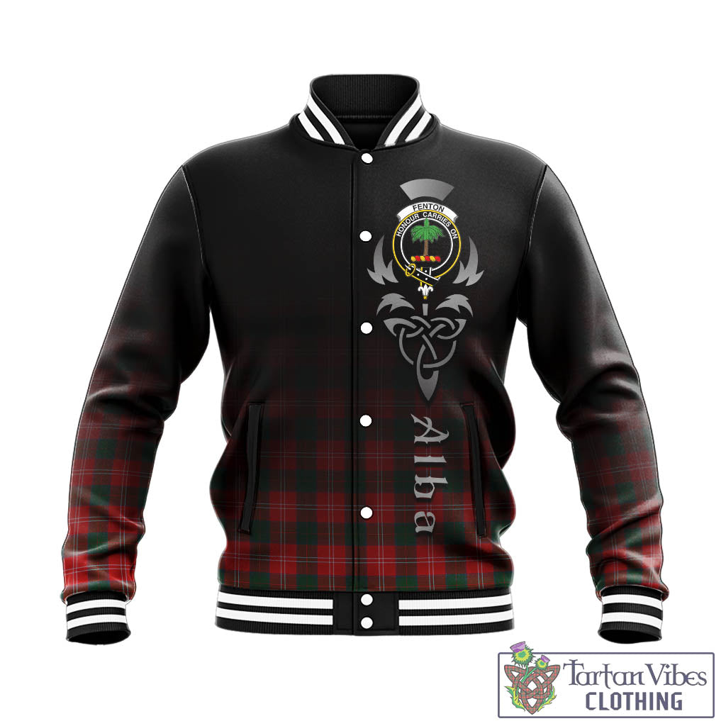Fenton Tartan Baseball Jacket Featuring Alba Gu Brath Family Crest Celtic Inspired - Tartan Vibes Clothing