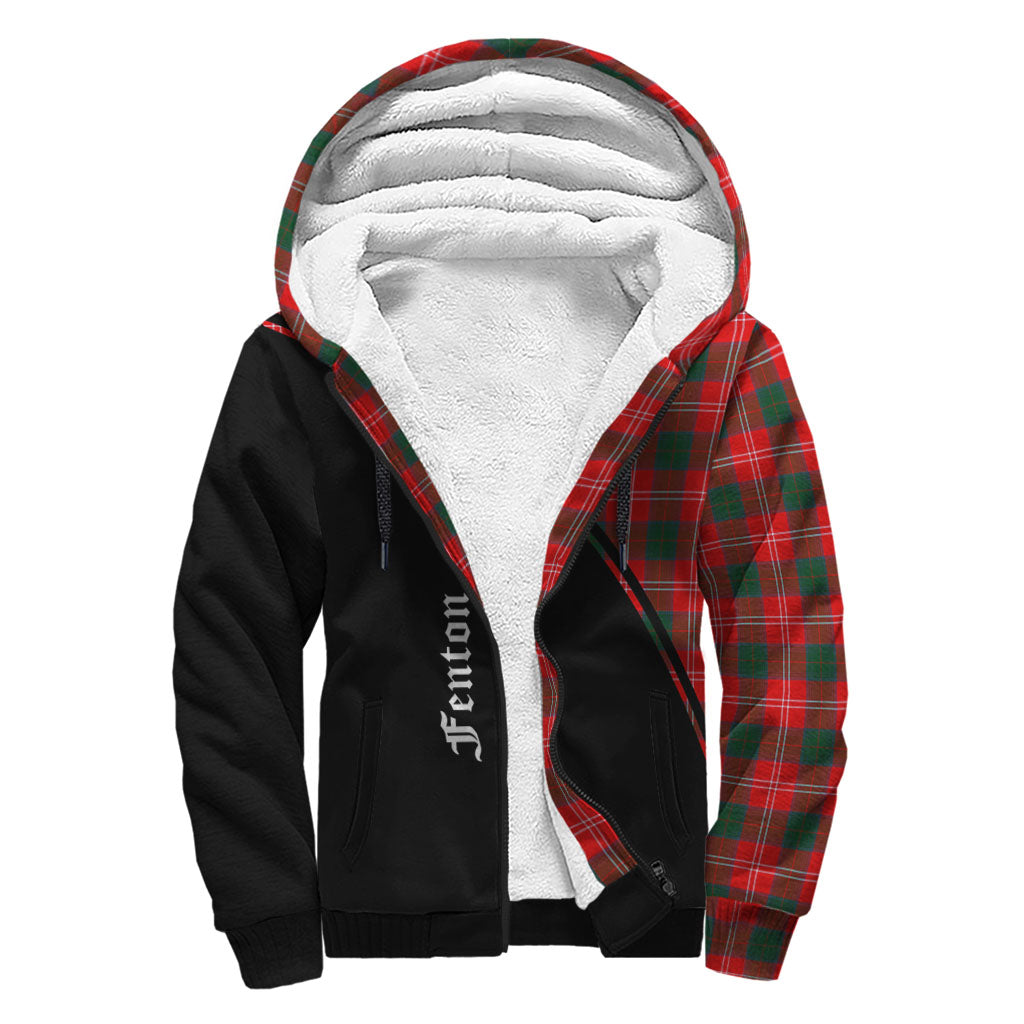 Fenton Tartan Sherpa Hoodie with Family Crest Curve Style - Tartan Vibes Clothing