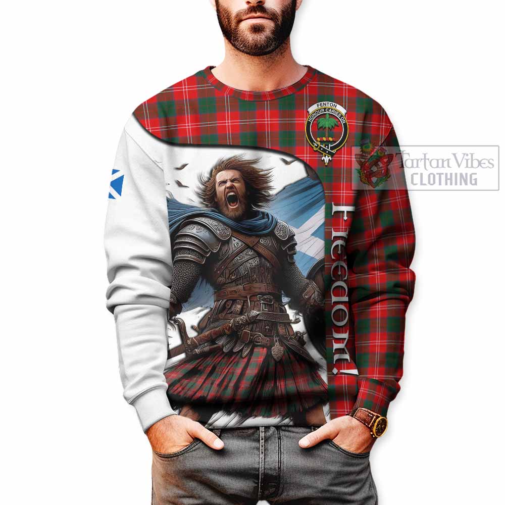 Fenton Crest Tartan Sweatshirt Inspired by the Freedom of Scottish Warrior - Tartan Vibes Clothing