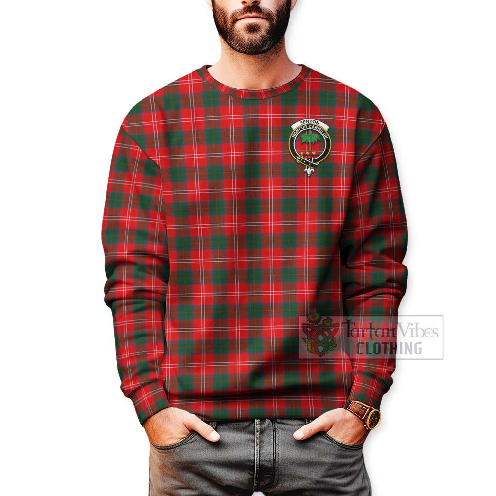Fenton Tartan Sweatshirt with Family Crest Celtic Skull Style - Tartan Vibes Clothing