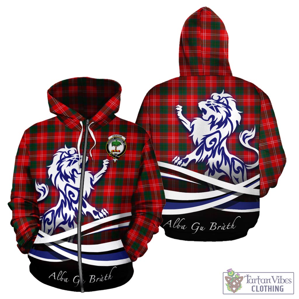 Fenton Tartan Hoodie with Alba Gu Brath Regal Lion Emblem - Tartan Vibes Clothing