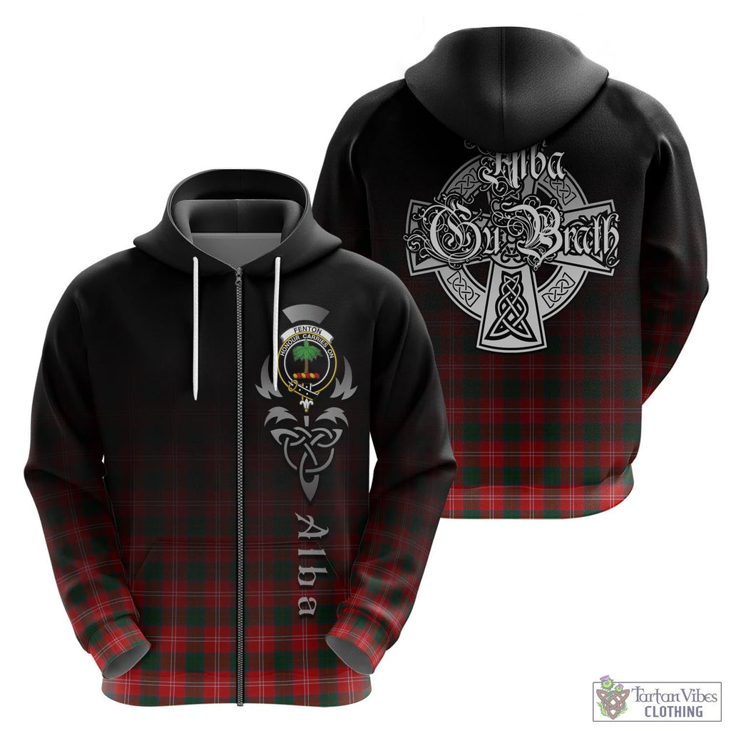 Fenton Tartan Hoodie Featuring Alba Gu Brath Family Crest Celtic Inspired - Tartan Vibes Clothing