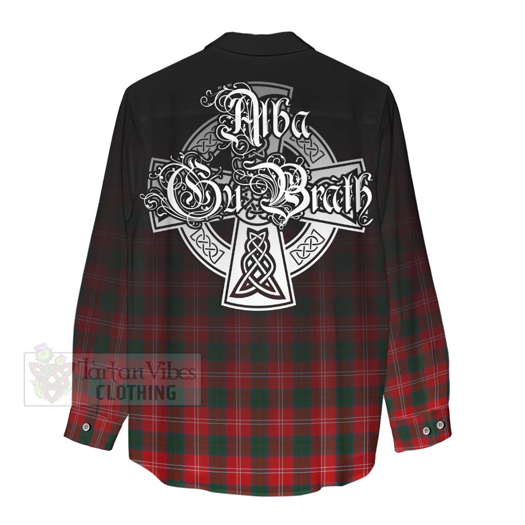 Fenton Tartan Women's Casual Shirt Featuring Alba Gu Brath Family Crest Celtic Inspired - Tartan Vibes Clothing