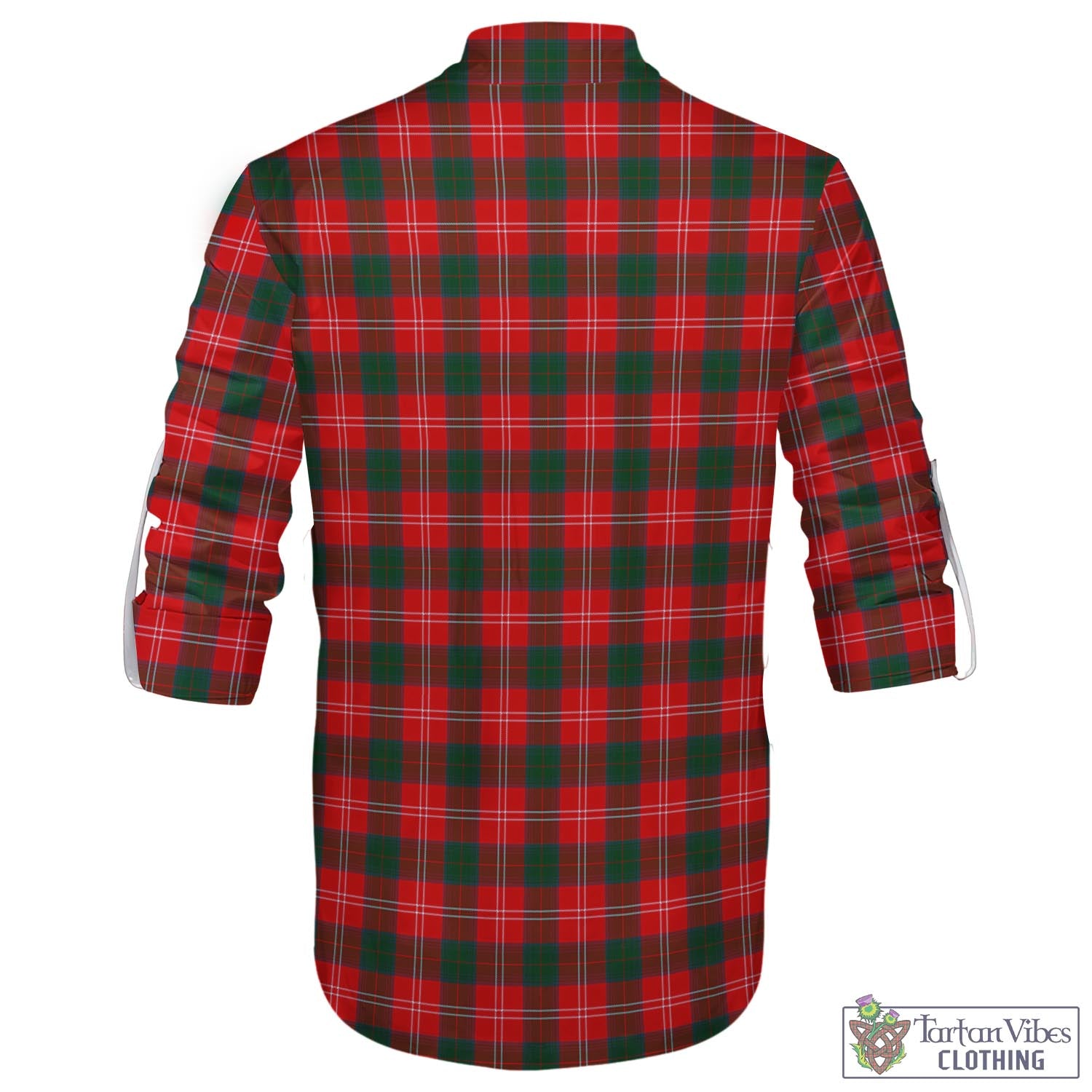 Fenton Tartan Men's Scottish Traditional Jacobite Ghillie Kilt Shirt - Tartan Vibes Clothing