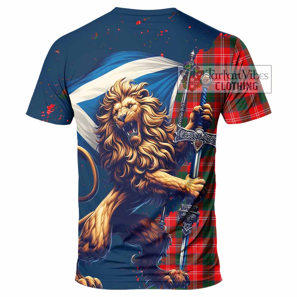 Fenton Tartan Family Crest T-Shirt with Scottish Majestic Lion - Tartan Vibes Clothing
