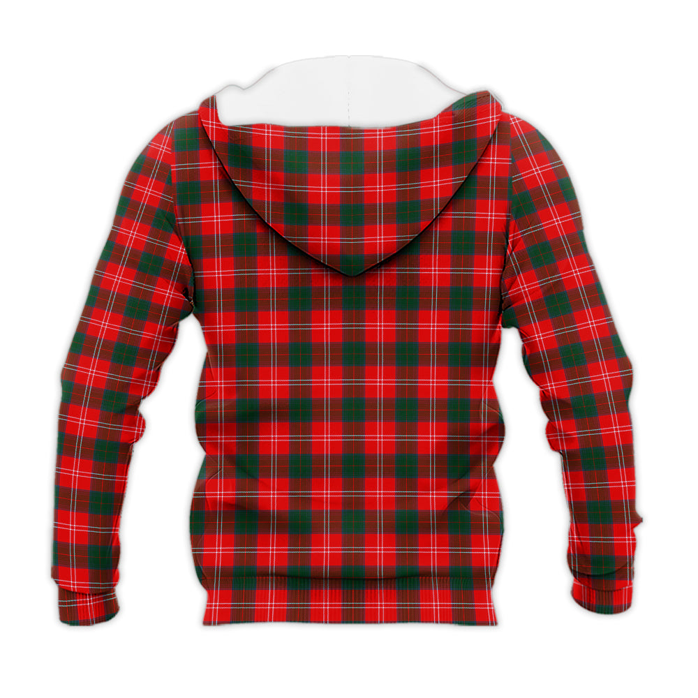 Fenton Tartan Knitted Hoodie with Family Crest - Tartan Vibes Clothing