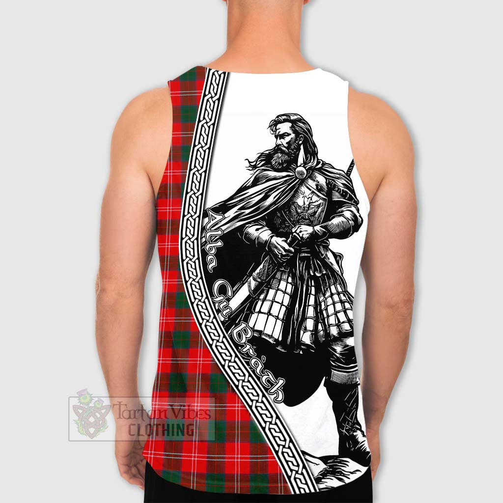 Fenton Tartan Clan Crest Men's Tank Top with Highlander Warrior Celtic Style - Tartan Vibes Clothing