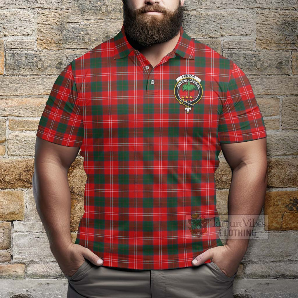 Fenton Tartan Polo Shirt with Family Crest Celtic Skull Style - Tartan Vibes Clothing