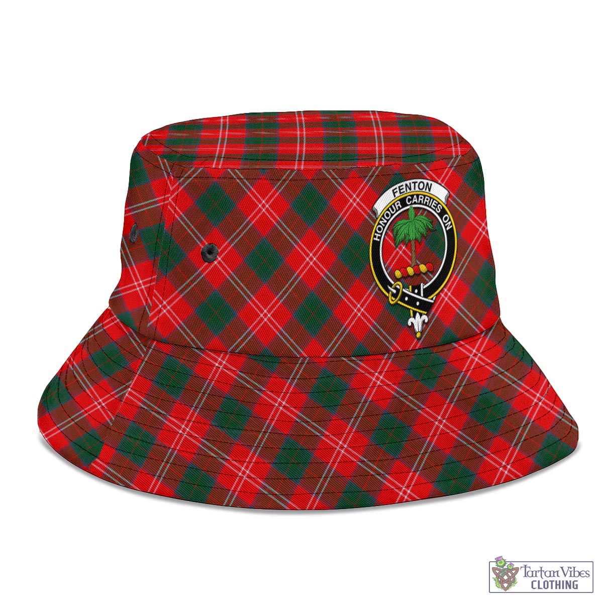 Fenton Tartan Bucket Hat with Family Crest - Tartan Vibes Clothing
