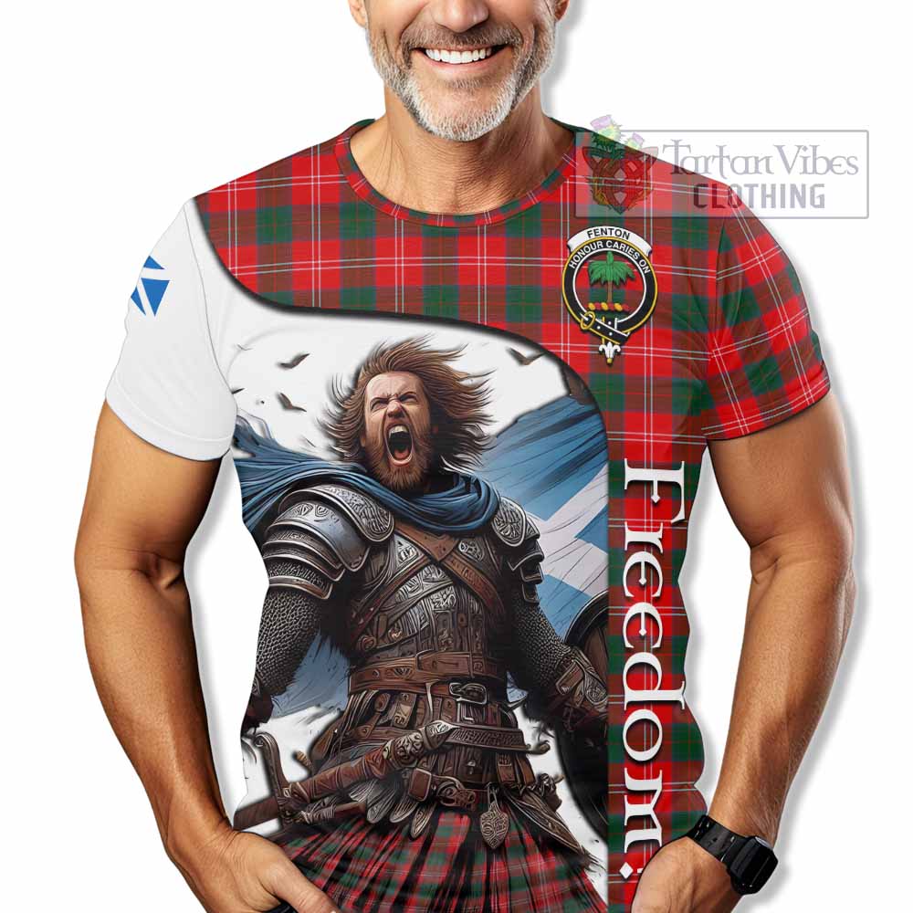 Fenton Crest Tartan T-Shirt Inspired by the Freedom of Scottish Warrior - Tartan Vibes Clothing