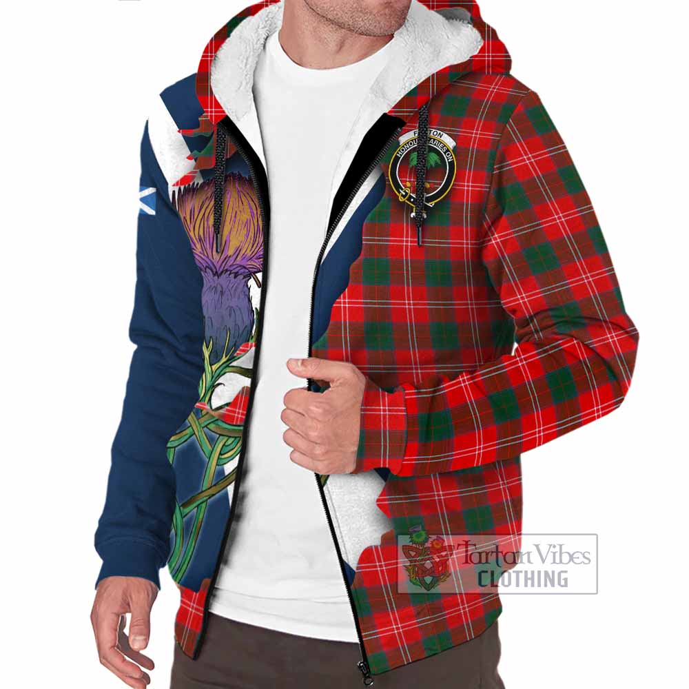 Fenton Tartan Family Crest Sherpa Hoodie Scottish Thistle Celtic Inspired - Tartan Vibes Clothing