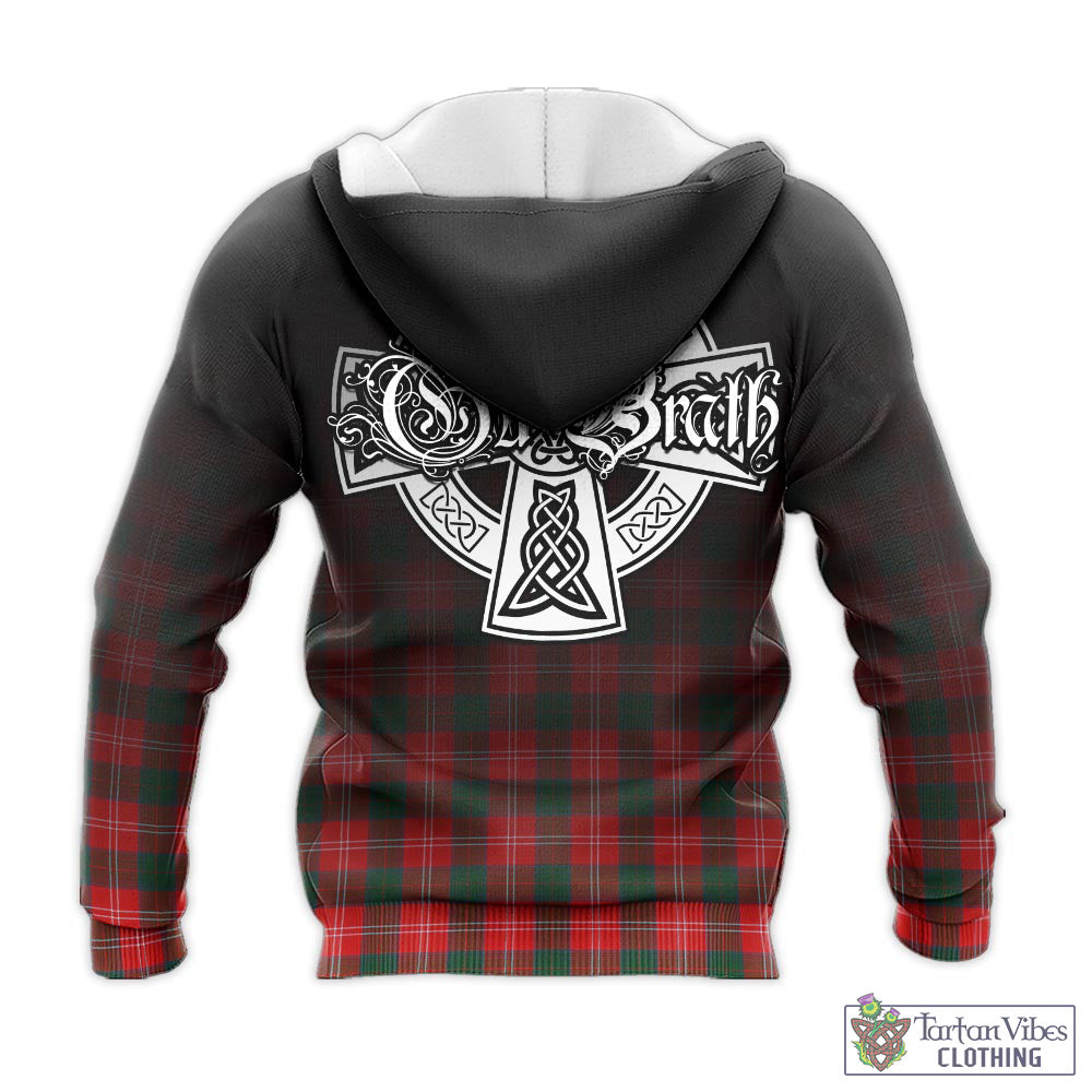 Tartan Vibes Clothing Fenton Tartan Knitted Hoodie Featuring Alba Gu Brath Family Crest Celtic Inspired