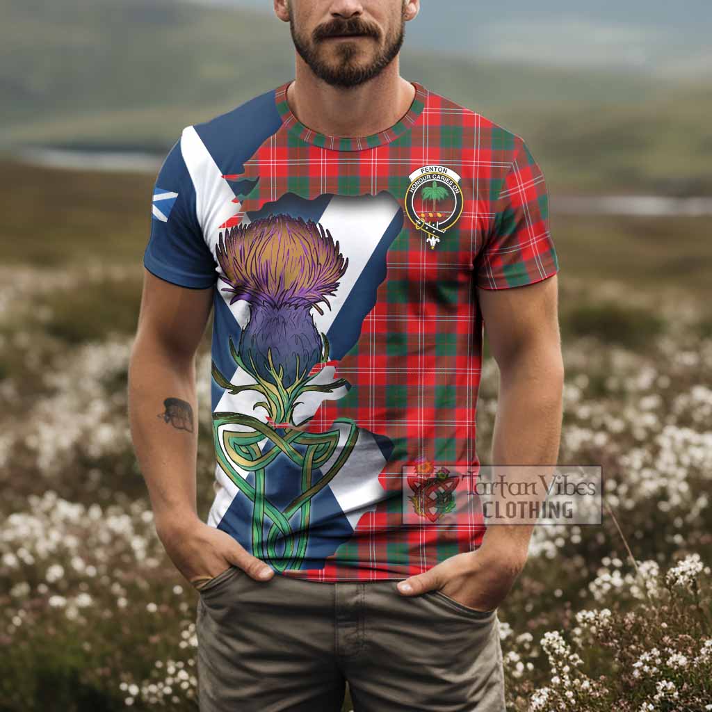 Fenton Tartan Family Crest T-Shirt Scottish Thistle Celtic Inspired - Tartan Vibes Clothing