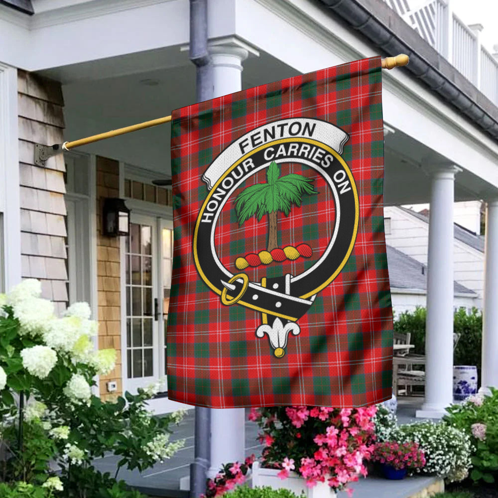 Fenton Tartan Garden Flag with Family Crest - Tartan Vibes Clothing