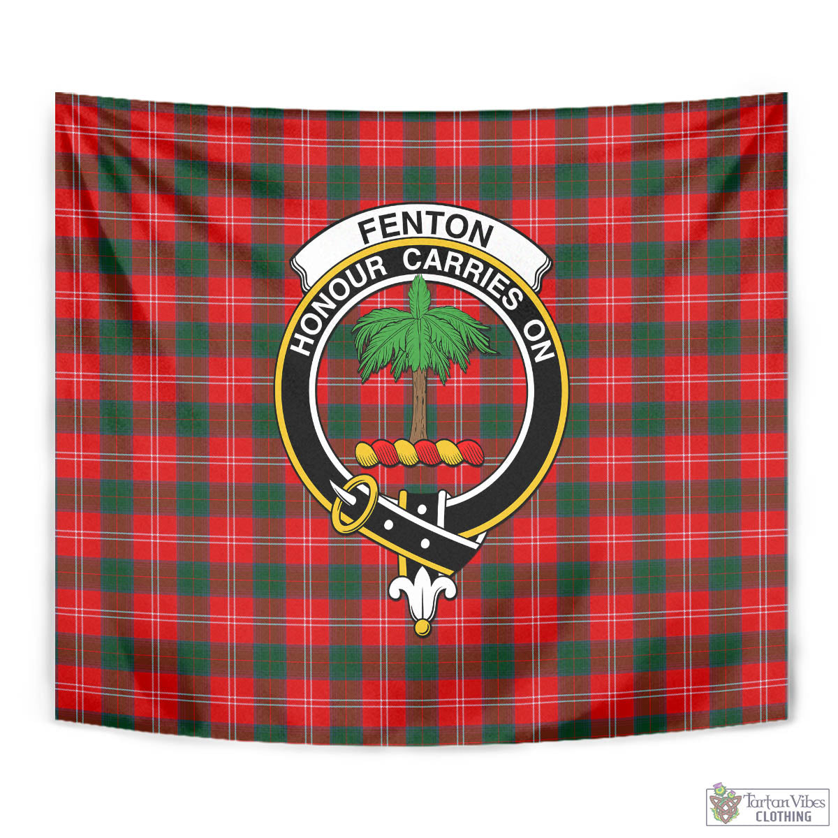 Fenton Tartan Tapestry Wall Hanging and Home Decor for Room with Family Crest - Tartan Vibes Clothing