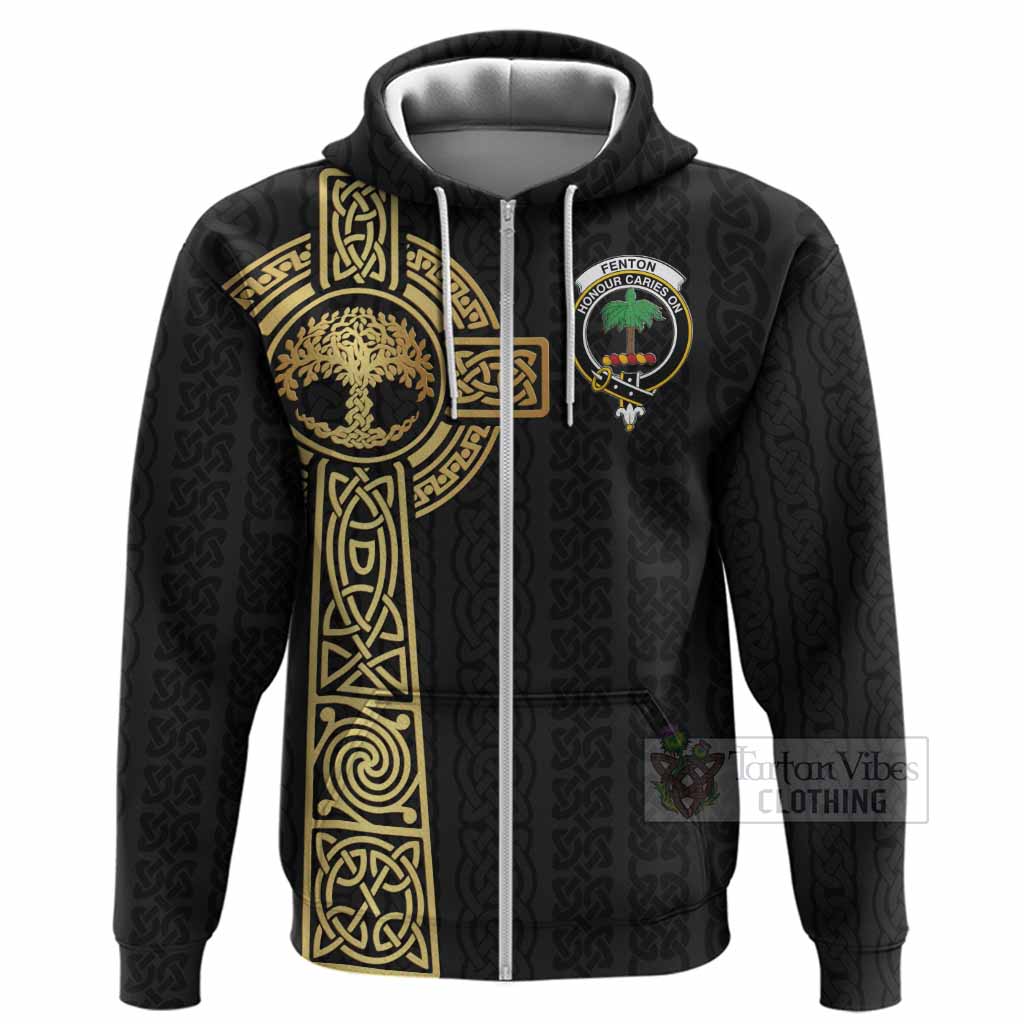 Fenton Clan Crest Hoodie with Celtic Tree of Life Inspired