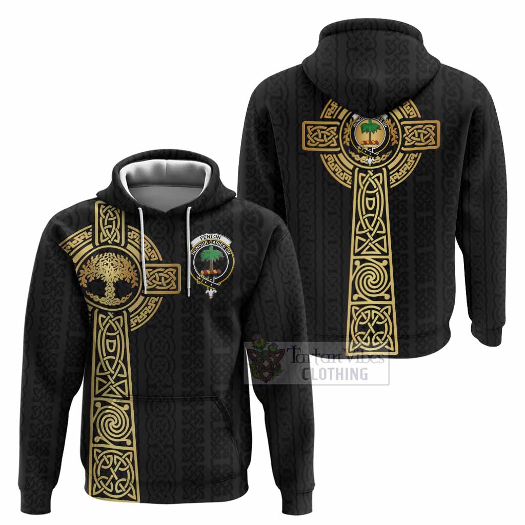 Fenton Clan Crest Hoodie with Celtic Tree of Life Inspired