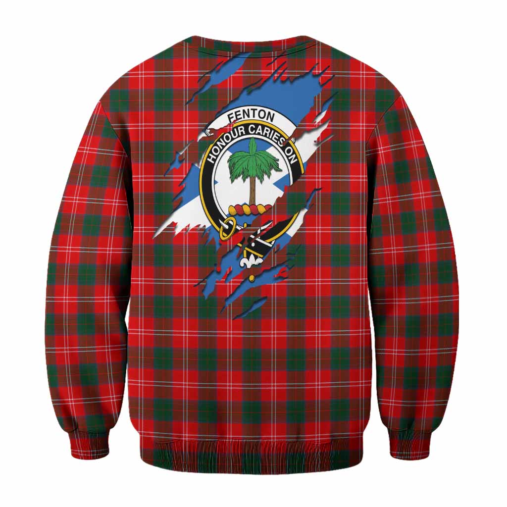 Fenton Clan Crest In Me Tartan Sweatshirt Scotland Flag Style