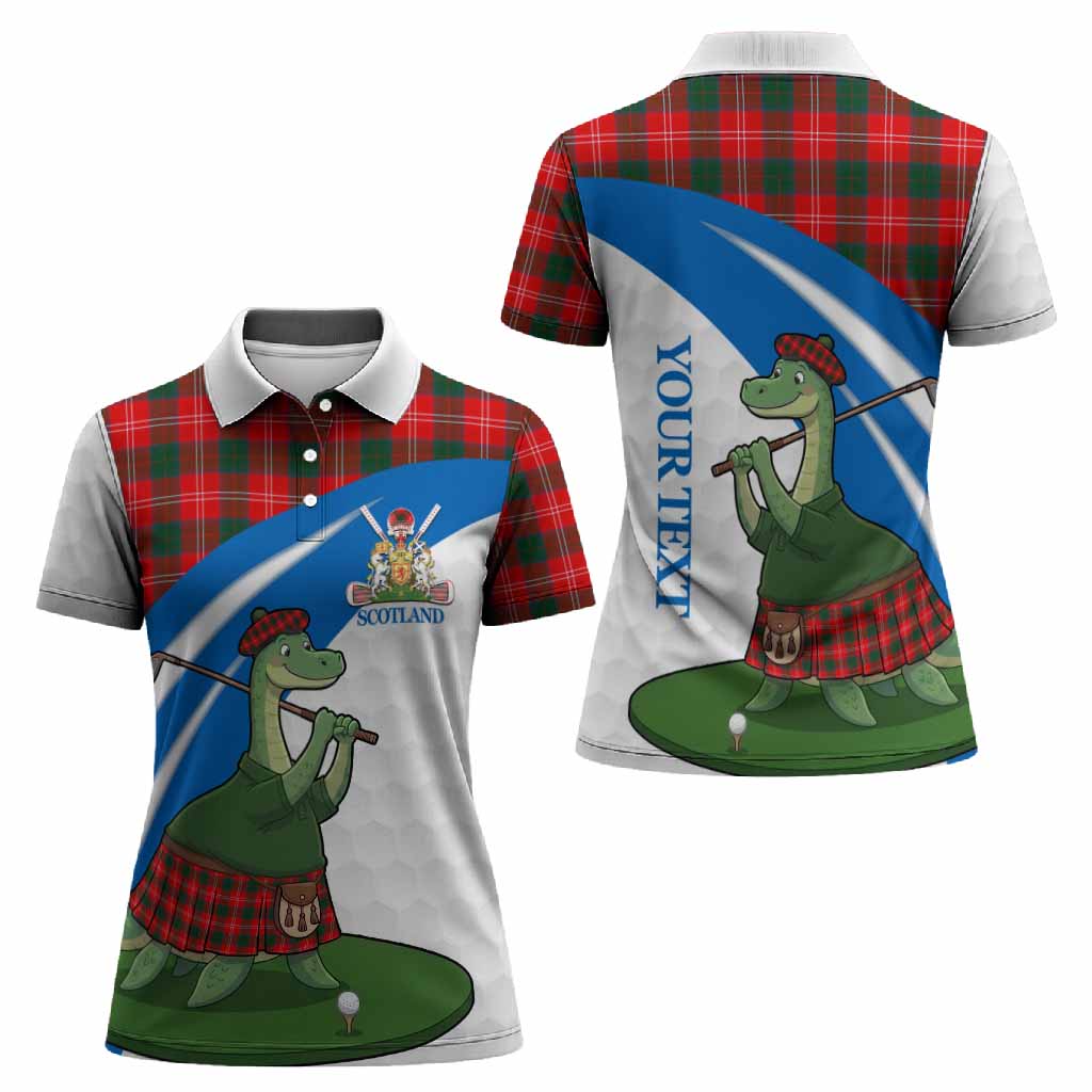 Fenton Tartan Crest Golf Nessie Women Polo Shirt Loch Ness Monster Sporty Style