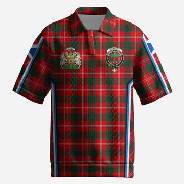 Fenton Tartan Crest Men’s Polo Sweater Top Scotland Coat of Arm Flag Style