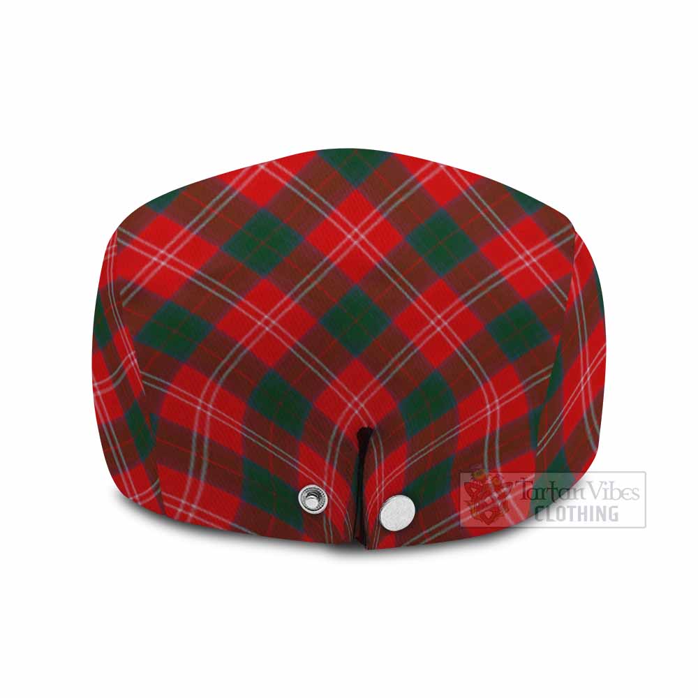 Fenton Tartan Flat Cap, Jeff Cap Cross Style with Family Crest - Tartan Vibes Clothing