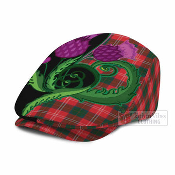 Fenton Tartan Flat Cap, Jeff Cap Traditional Scottish Thistle