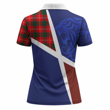 Fenton The Scottish Football Crest Women Polo Shirt Lion-Tartan Army