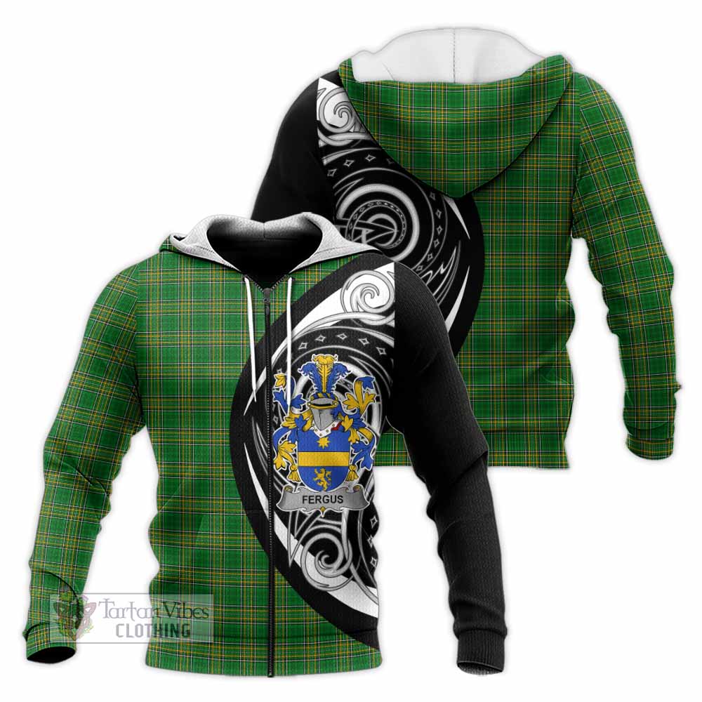 Tartan Vibes Clothing Fergus Irish Clan Knitted Hoodie Celtic Circle Style