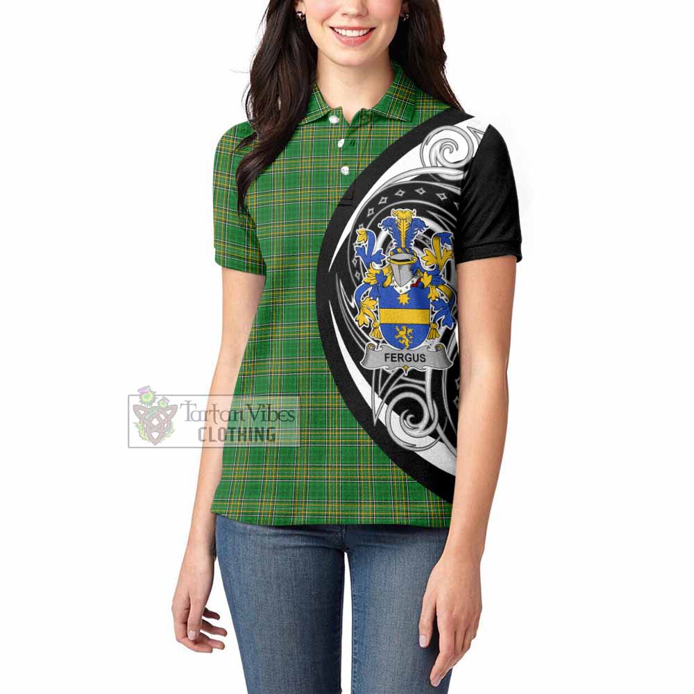 Tartan Vibes Clothing Fergus Irish Clan Women's Polo Shirt Celtic Circle Style