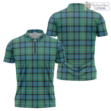 Tartan Vibes Clothing Ferguson Ancient Tartan Zipper Polo Shirt