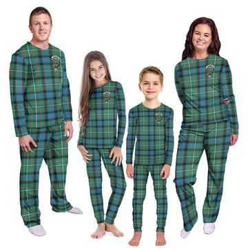 Ferguson (Fergusson) Tartan Pajamas Family Set with Family Crest