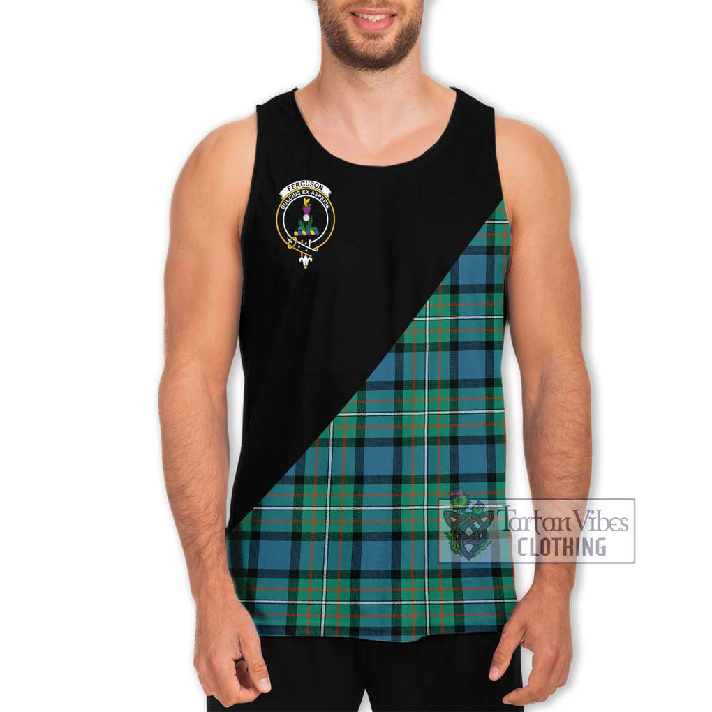 Ferguson (Fergusson) Tartan Men's Tank Top with Family Crest and Military Logo Style Men - Tartanvibesclothing Shop