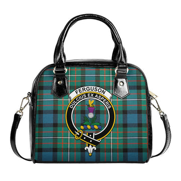 Ferguson Ancient Tartan Shoulder Handbags with Family Crest One Size 6*25*22 cm - Tartanvibesclothing