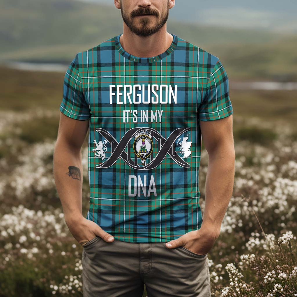 Ferguson (Fergusson) Tartan T-Shirt with Family Crest DNA In Me Style Kid's Shirt - Tartan Vibes Clothing