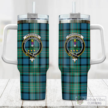 Ferguson Ancient Tartan and Family Crest Tumbler with Handle