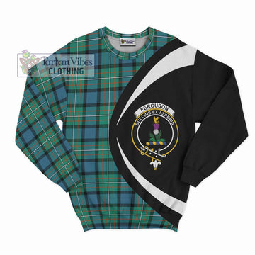 Ferguson (Fergusson) Tartan Sweatshirt with Family Crest Circle Style Unisex - Tartan Vibes Clothing