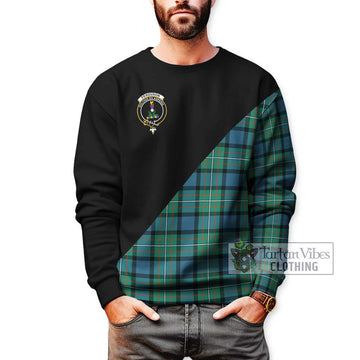 Ferguson (Fergusson) Tartan Sweatshirt with Family Crest and Military Logo Style Unisex - Tartanvibesclothing Shop