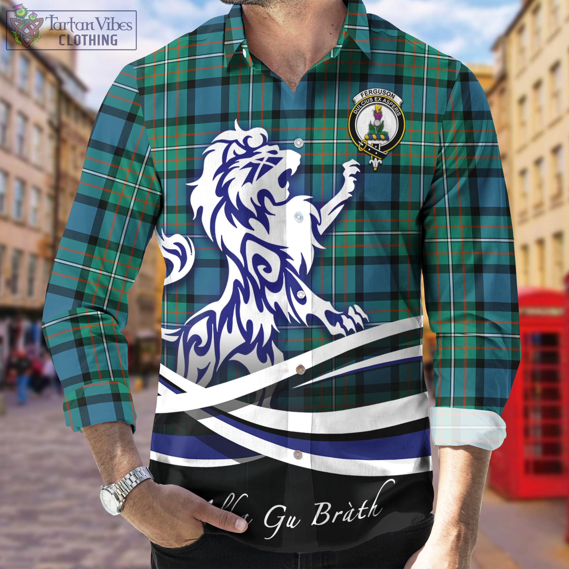ferguson-ancient-tartan-long-sleeve-button-up-shirt-with-alba-gu-brath-regal-lion-emblem
