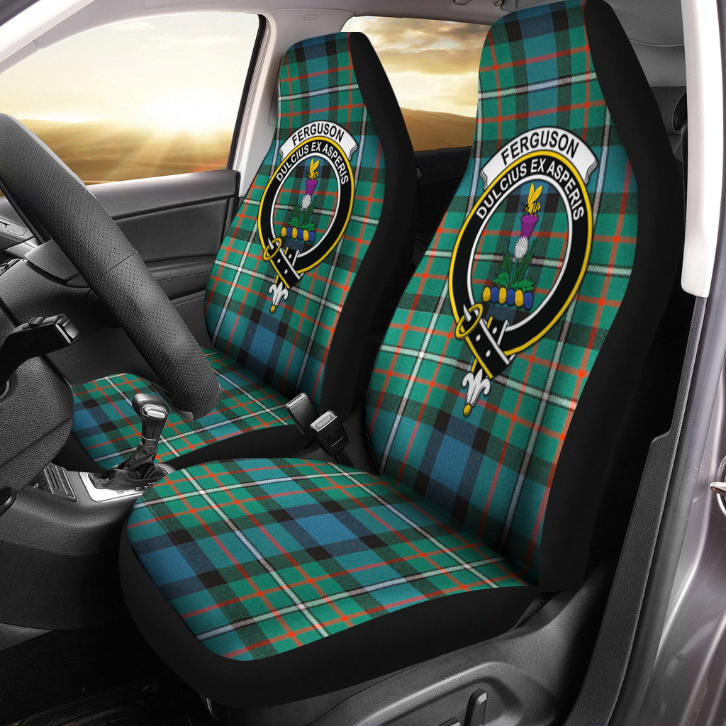 Ferguson Ancient Tartan Car Seat Cover with Family Crest One Size - Tartanvibesclothing