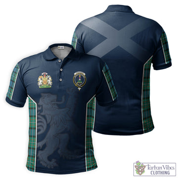 Ferguson Ancient Tartan Men's Polo Shirt with Family Crest and Lion Rampant Vibes Sport Style
