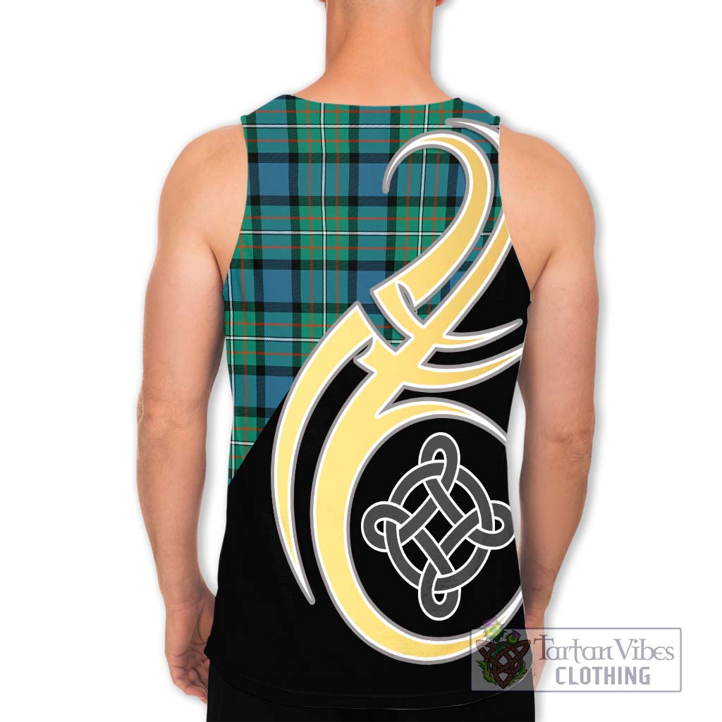 Ferguson (Fergusson) Tartan Men's Tank Top with Family Crest and Celtic Symbol Style - Tartan Vibes Clothing
