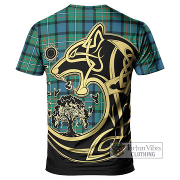 Ferguson (Fergusson) Tartan T-Shirt with Family Crest Celtic Wolf Style - Tartan Vibes Clothing