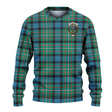 Ferguson Ancient Tartan Knitted Sweater with Family Crest - Tartanvibesclothing