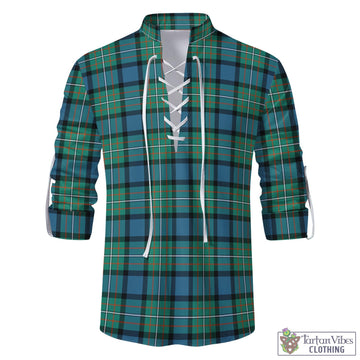 Tartan Vibes Clothing Ferguson Ancient Tartan Men's Scottish Traditional Jacobite Ghillie Kilt Shirt