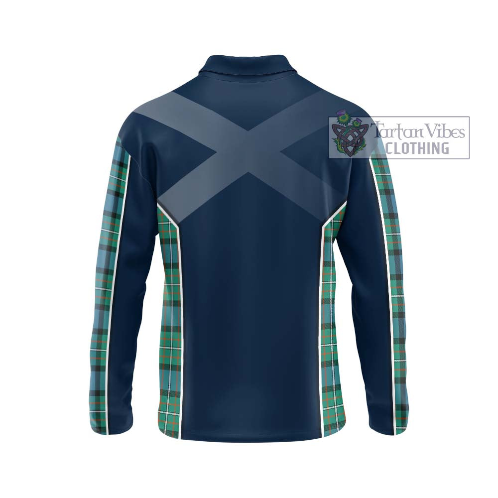 Ferguson (Fergusson) Tartan Long Sleeve Polo Shirt with Family Crest and Lion Rampant Vibes Sport Style - Tartan Vibes Clothing
