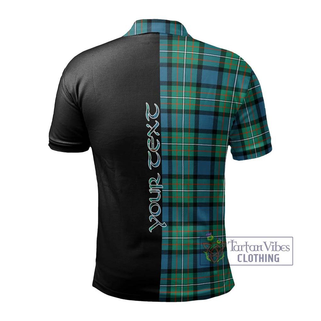 Ferguson (Fergusson) Tartan Polo Shirt with Family Crest and Half Of Me Style - Tartanvibesclothing Shop