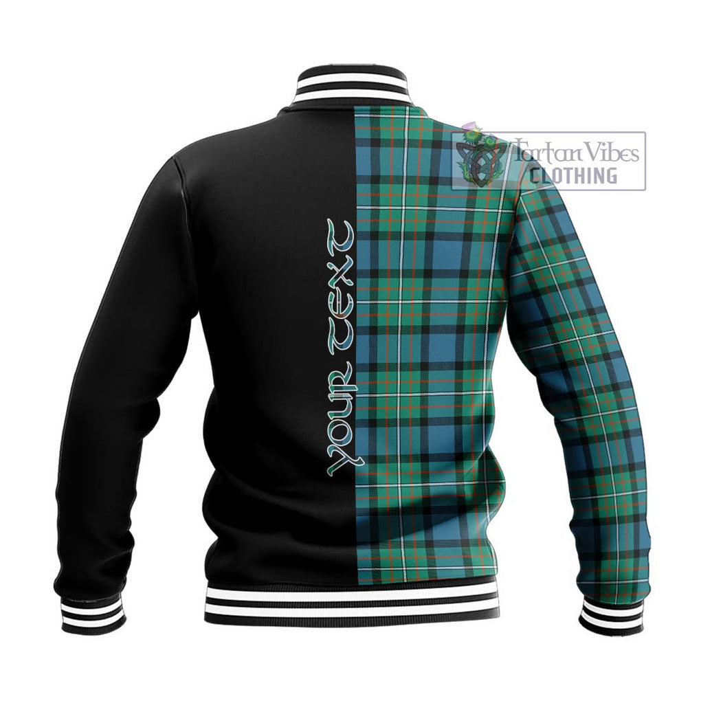 Ferguson (Fergusson) Tartan Baseball Jacket with Family Crest and Half Of Me Style - Tartanvibesclothing Shop
