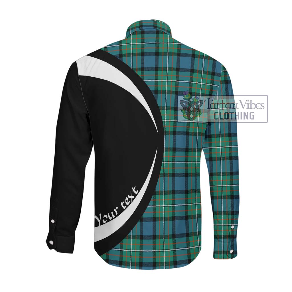 Ferguson (Fergusson) Tartan Long Sleeve Button Up with Family Crest Circle Style Men's Shirt - Tartan Vibes Clothing